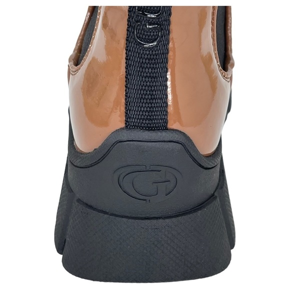 GUESS Hestia Cognac Patent Leather Womens Ankle Boots 5M - Picture 7 of 12